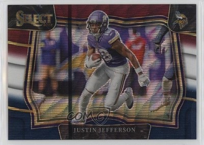 2022 Panini Select Field Level Tri-Color Prizm 1/75 Justin Jefferson #401 7sd