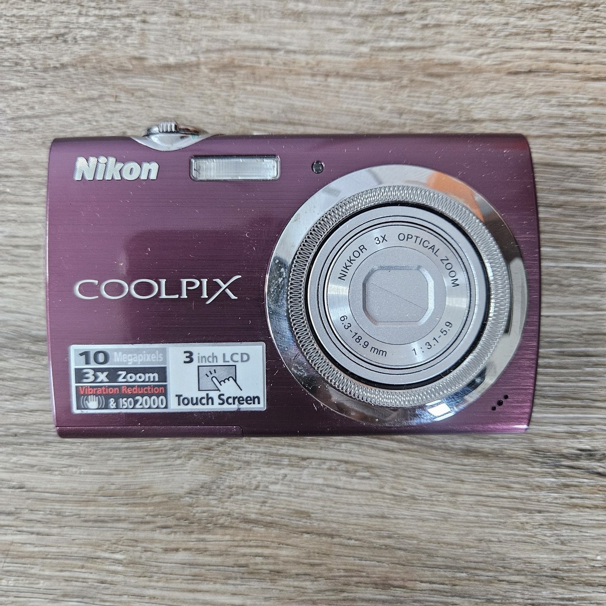 Nixon Coolpix S230 Digital Touch Screen Camera for PARTS OR REPAIR