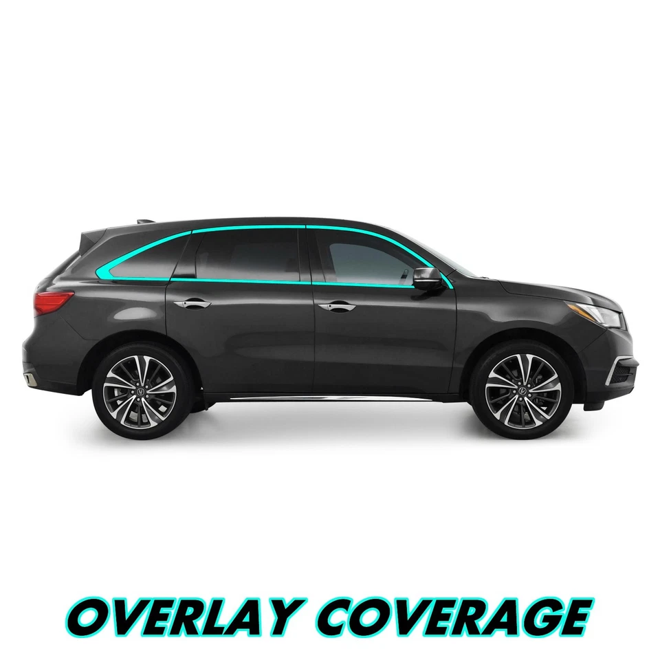 Vinilo oscurecido de eliminación de cromo para moldura de ventana Acura MDX 2014-20 Foto 2 de 4