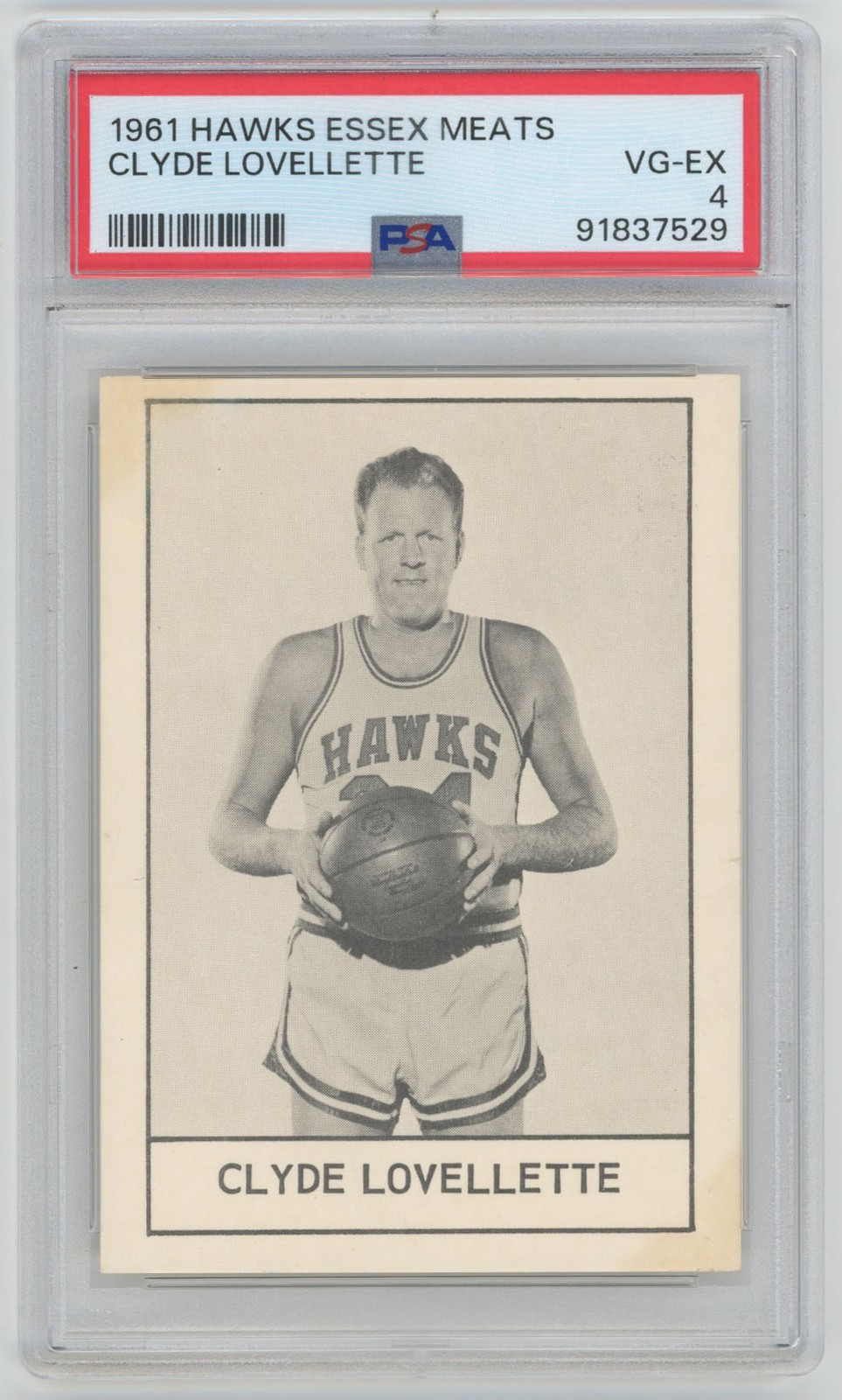 1961 Hawks Essex Meats Clyde Lovellette PSA 4 692709