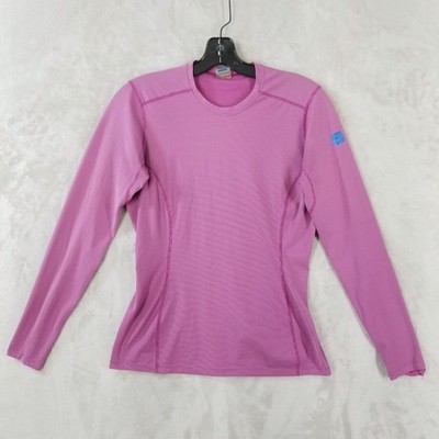 Arc'teryx Phase SL Crew Women M Pink Striped Long Sleeve Base Layer Top