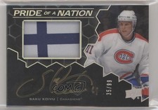 2020-21 SPx UD Black Pride of a Nation 35/99 Tier 1 Saku Koivu Patch Auto 0bl6