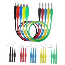 20pcs Test Lead Kit Alligator Clip to 4mm Banana Plug Test Probe Back Probes