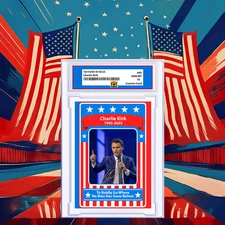 Charlie Kirk Custom Card Tribute Rest In Peace 2.3"x3.22" (see photos for size)