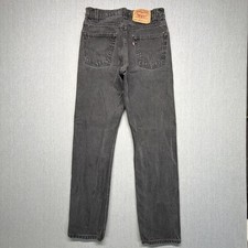 Vintage Levis 505 Black Straight Jeans 90s Made in USA Mens 30x32 Fits 28x30 
