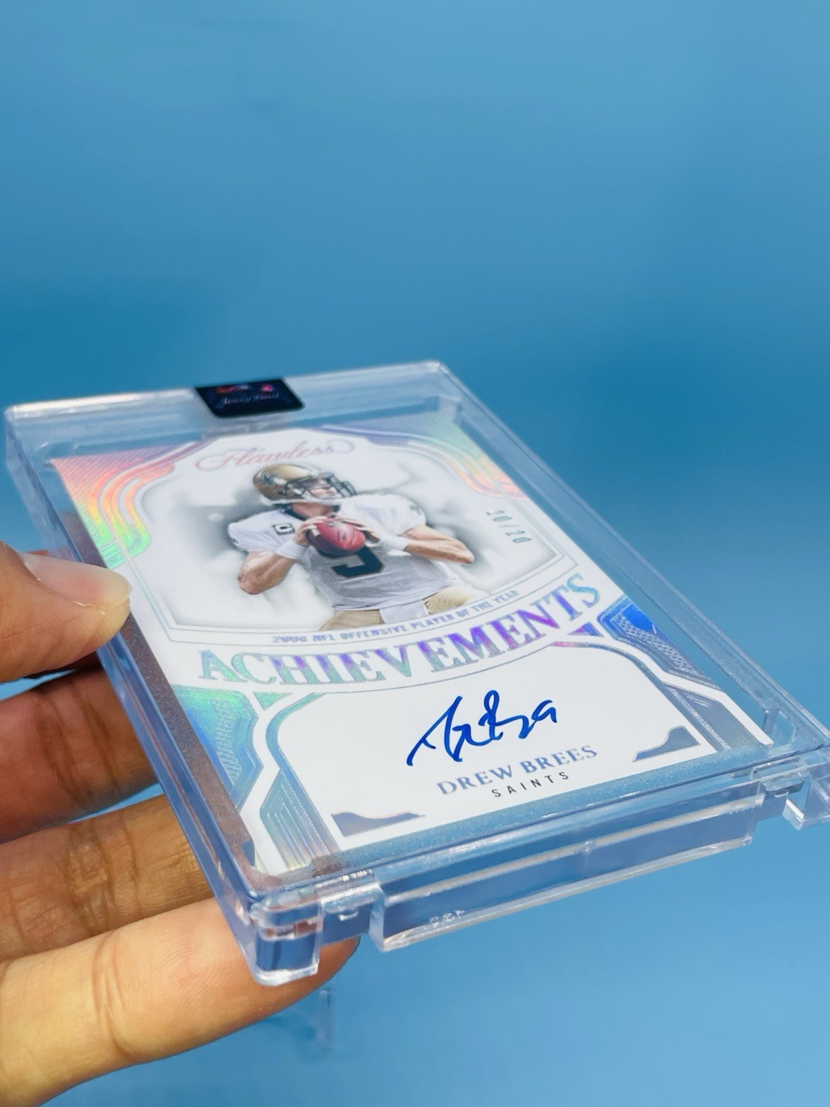 2025 Flawless ~ DREW BREES ~ Achievements 💥 On Card AUTO #'d 20/20 BOOKEND! 🔥 view 7