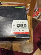New Festool 575163 Abrasive sheet STF D150/48 P100 GR/100 Granat