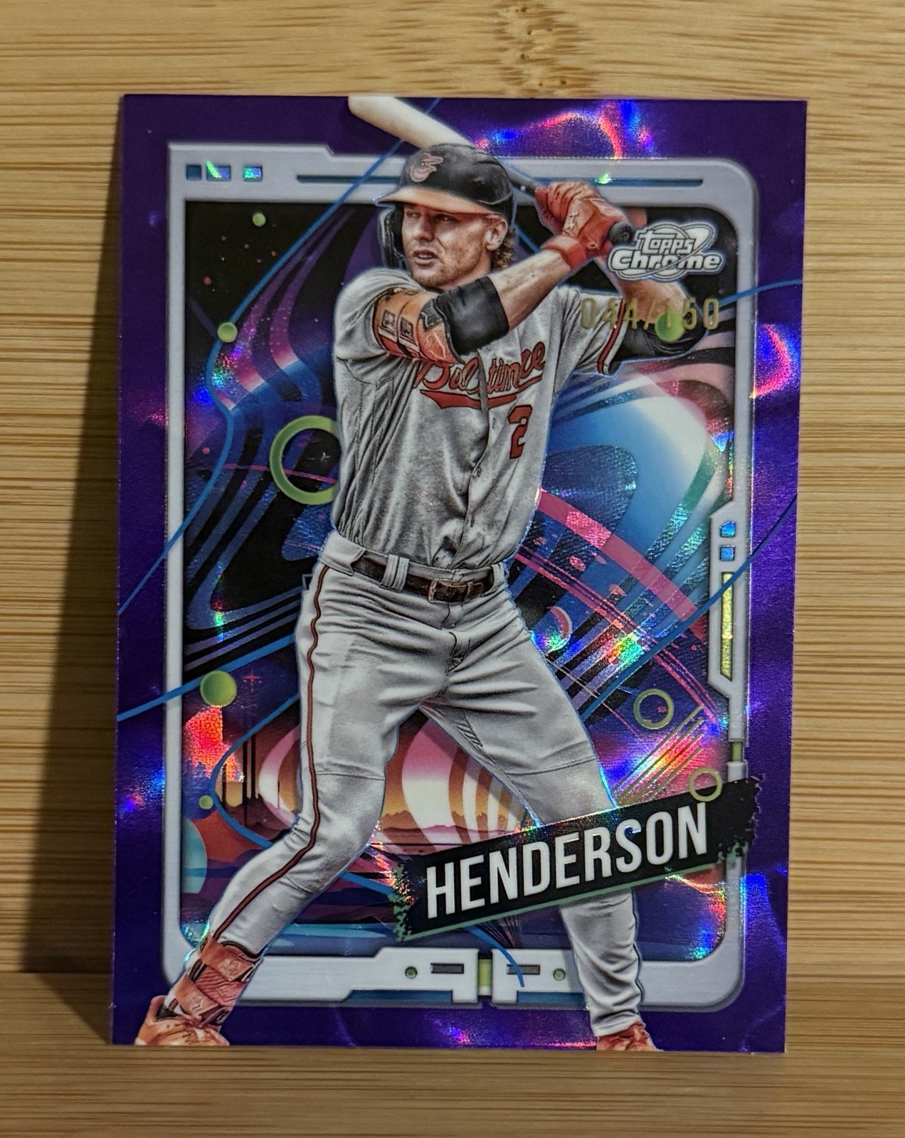 GUNNAR HENDERSON 2024 TOPPS COSMIC CHROME PURPLE NEBULA #83 /150