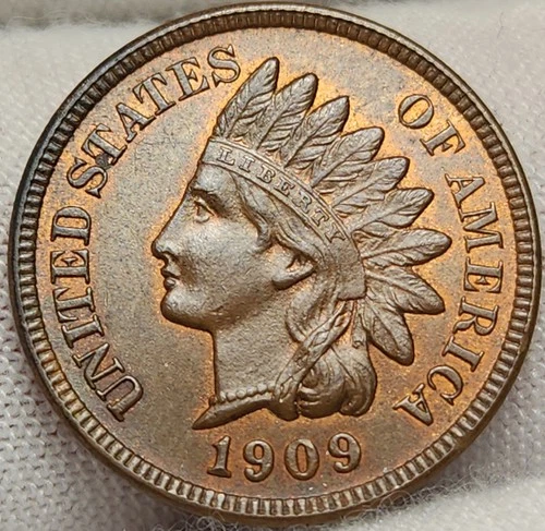 1909 Indian Head Cent, Penny - Choice BU, Great Type Coin - IC-0982