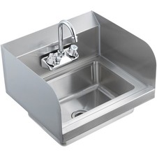 Uimoso 17"x12.8" Wall-Mounted Stainless Steel Hand Wash Sink for Commercial Use