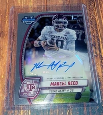 2024 Bowman Chrome u Marcell Reed Texas A&M QB auto Bowman 1st
