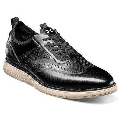 Stacy Adams Edgewood Schwarz Herren Wingtip Elastisch Schnürschuhe