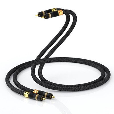 17AWG Audiophile RCA Cable RCA Balanced Audio Cable OFC Copper Gold Plated In...