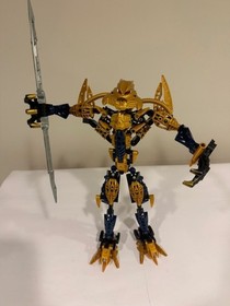 LEGO Bionicle 8734 BRUTAKA Titan - 100% Complete w/ BOX & Manual - Pearl Gold