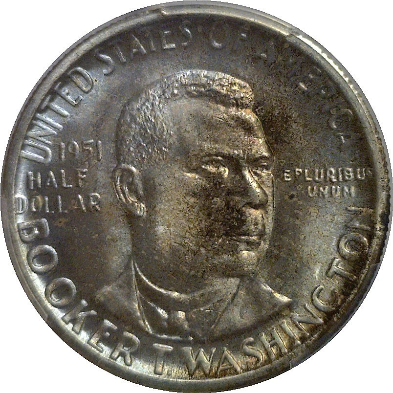 1951-S 50C  Booker T. Washington Silver Commemorative  PCGS  MS-67 - Image 2 of 3