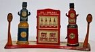 Antique Marx Tin Litho B/O Service Station Prewar Metal Gas Station Toy Building
