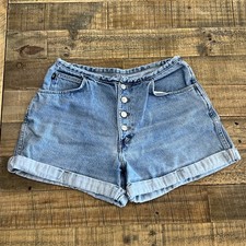 VTG Gitano Women's 10 28.5 Waist Button Fly Denim Mom High Rise Jeans Shorts