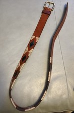 Cinturón Hombre El Boyero Cuero Tostado Bordado Pampa Patrón,Talla 95/38