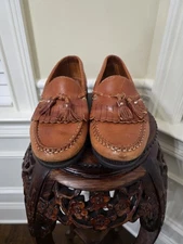 Allen Edmonds Nashua Brown Leather Kiltie Tassel Fringe Loafer Mens  9