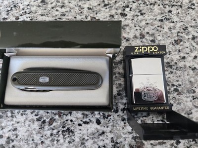 Mauser Collectibles. Victorinox Knife, Zippo Lighter, Wool Scarf, Ball Cap