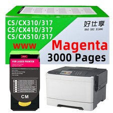 71B1HM0 Magenta Toner Cartridge Compatible for Lexmark CX317 CX417 CX517 CS317