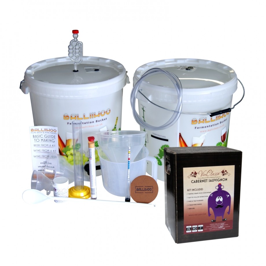 Homebrew Wine Starter Kit Equipment Cabernet Sauvignon Ingredients For 30 Bottle