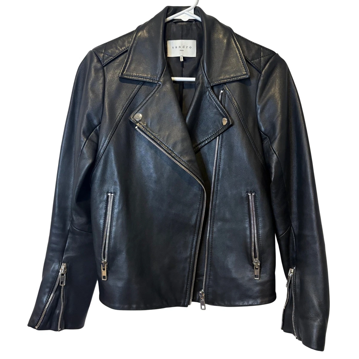 Sandro Casual Coats, Jackets & Vests Leather Outer Shell for Women