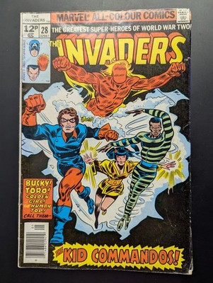 Invaders #28, 1978, Marvel Comics, Human Torch, Captain America