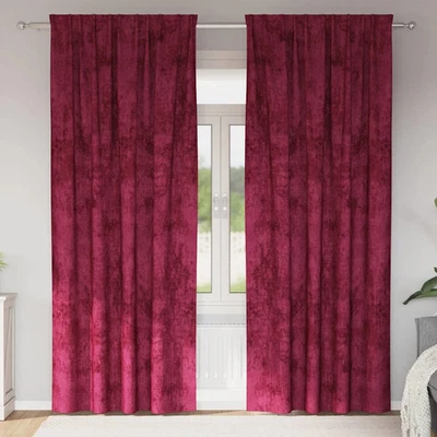 Rideaux en velours avec des rideaux 2 pc Velours assombrissants salon vidaXL vid - Photo 1/4