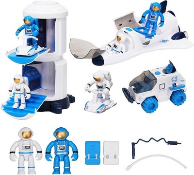 Raumschiffspielzeug Space Rakete Spielzeug für Kinder, Space Shuttle mit Licht 