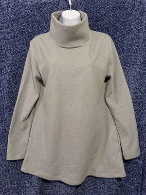 Dudley Stephens Cobble Hill Turtleneck Womens Medium Gray Vello Fleece Cozy Soft