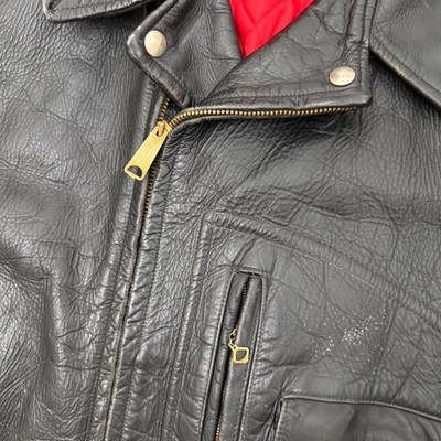 Vintage 50s Sears Trailmaster Leather Steerhide Jacket D Pocket