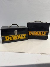 DeWalt  Vintage Metal Tool Boxes Black Steel Durable Storage Organiser Handle