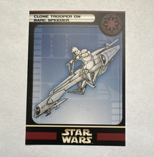 Wizards Star Wars Miniatures Clone Trooper on BARC Speeder Painted w/ Card 2005