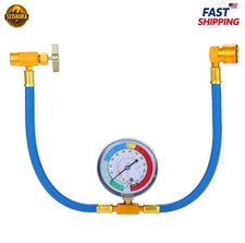 R134a Ac Recharge Hose Kit W Gauge And Valve Universal Car Refrigerant Tool 12 R134a Ac Recharge Hose Kit W Gauge And Valve Universal Car Refrigerant Tool 12