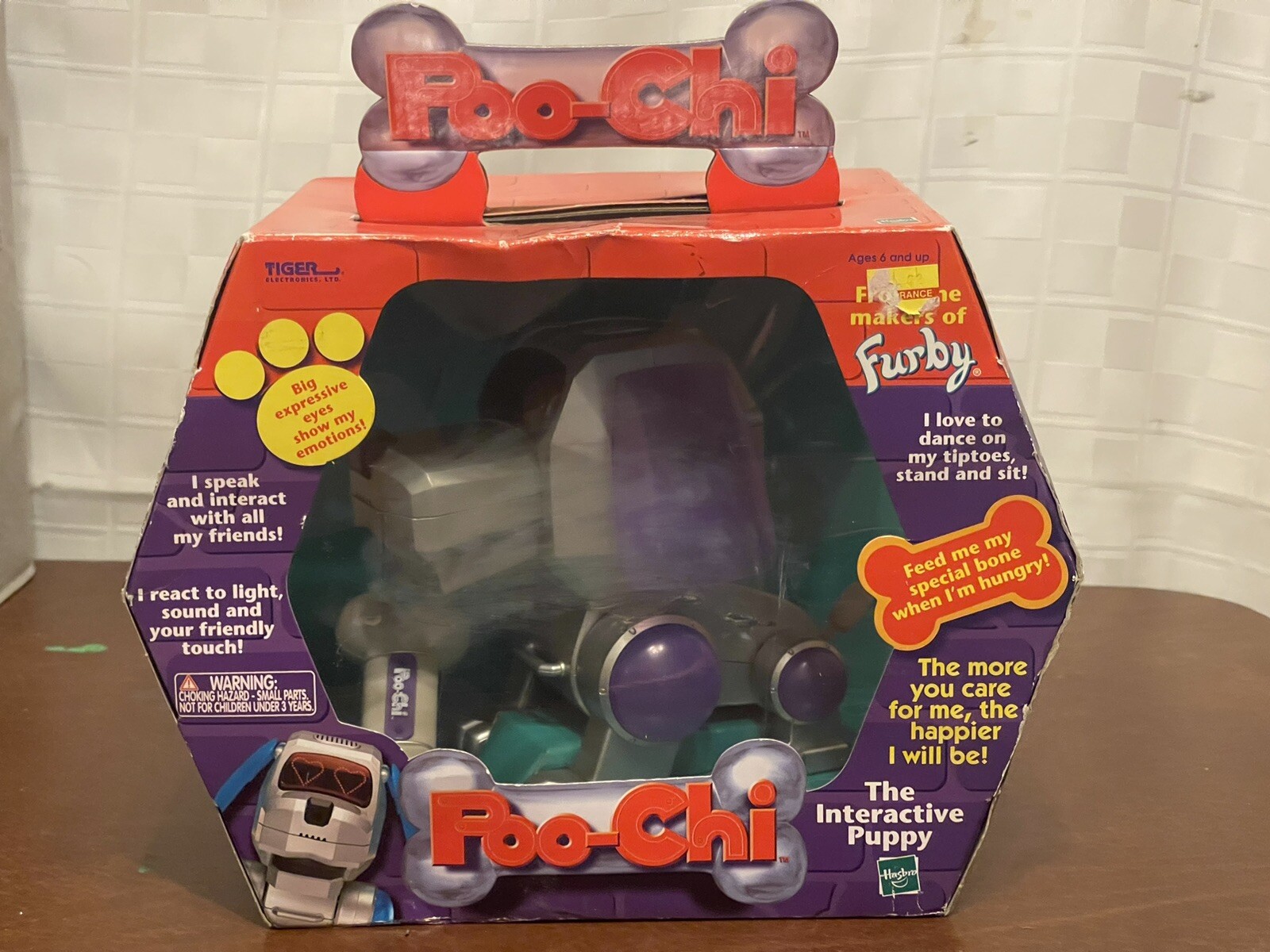 Poo-Chi 70671 The Interactive Puppy Hasbro Tiger Electronics New In Box Purple
