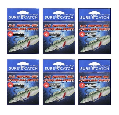 10x Surecatch KG Whiting Pre Tied Rigs Stainless #4 34007 Hooks - Picture 3 of 4