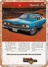 Metal Sign - 1970 Plymouth Valiant Duster Here Comes Duster Vintage Ad
