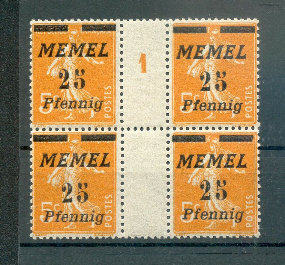 Memel 58ZW+Ms INTERMEDIATE TAB+Ms** MNH UNUSED (72598)