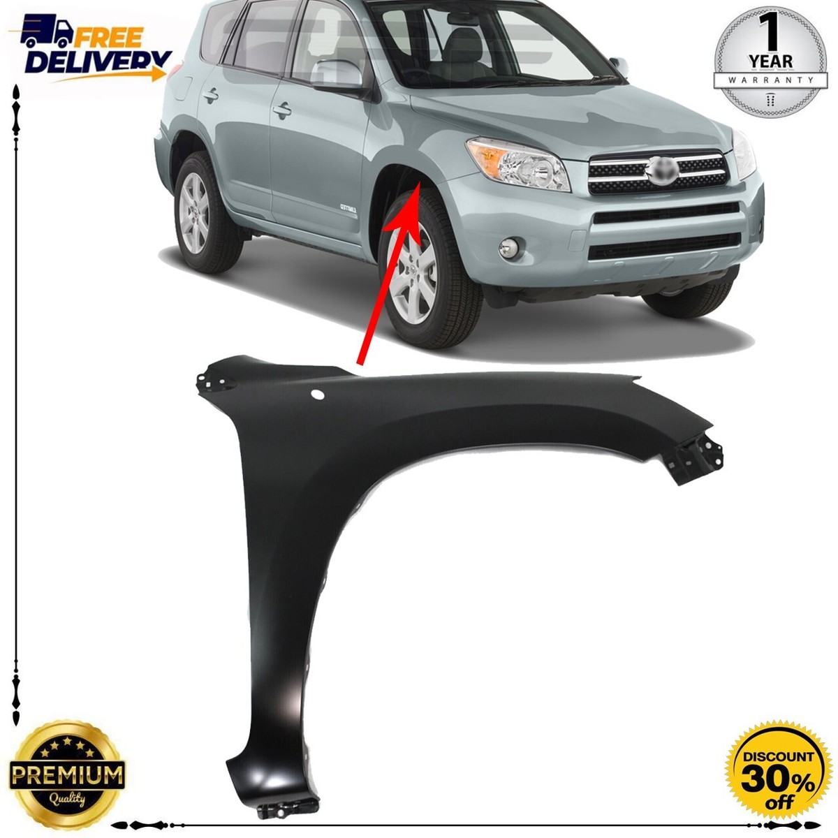 2013-2018 Toyota RAV4 Fender Apron Extension 53813-0R030 | Toyota Parts