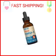 DEVA Vegan Omega-3 Liquid DHA - EPA, Non Fish from Algae, Lemon Flavor, 2 Ounce