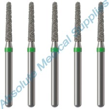*5-Pieces* NTI Diamond Bur Friction Grip Shank Coarse Round End Taper 856-014C