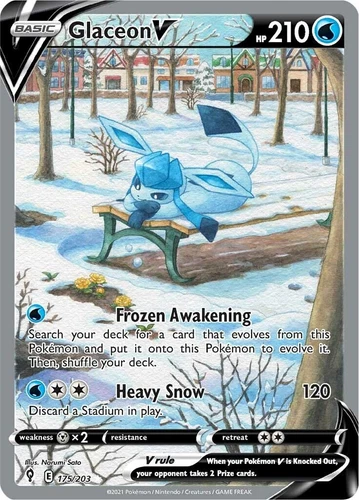 Glaceon V 175/203 SWSH07: Evolving Skies