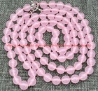 Round Gemstone Beads Necklace 18-100" Genuine Natural 8mm Pink Rose Quartz