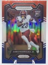 2023 Panini Prizm Chris Rodriguez Jr RC Rookie Red White Blue Prizm #398