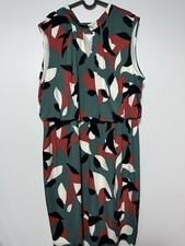 Nine West Patina Abstract Print Sheath Dress Size 20W