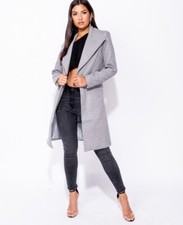 Grey Duster Trench Coat -sizes 6