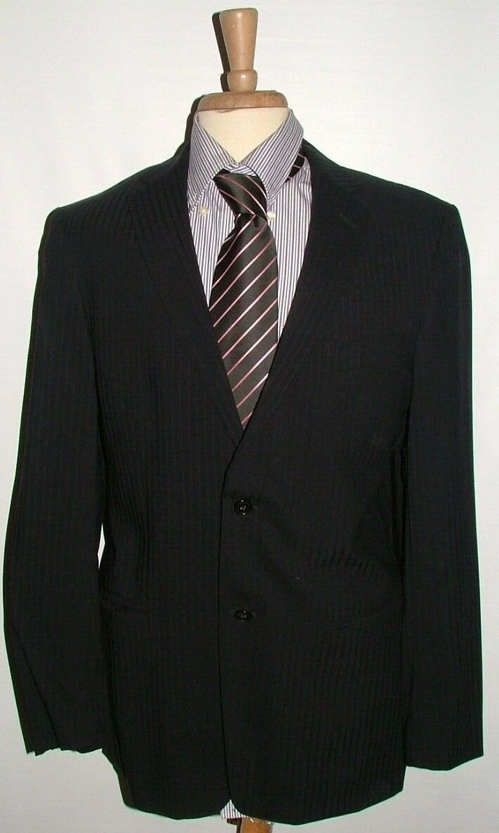 Versace Collection Black Striped Suits & Blazers for Men for sale
