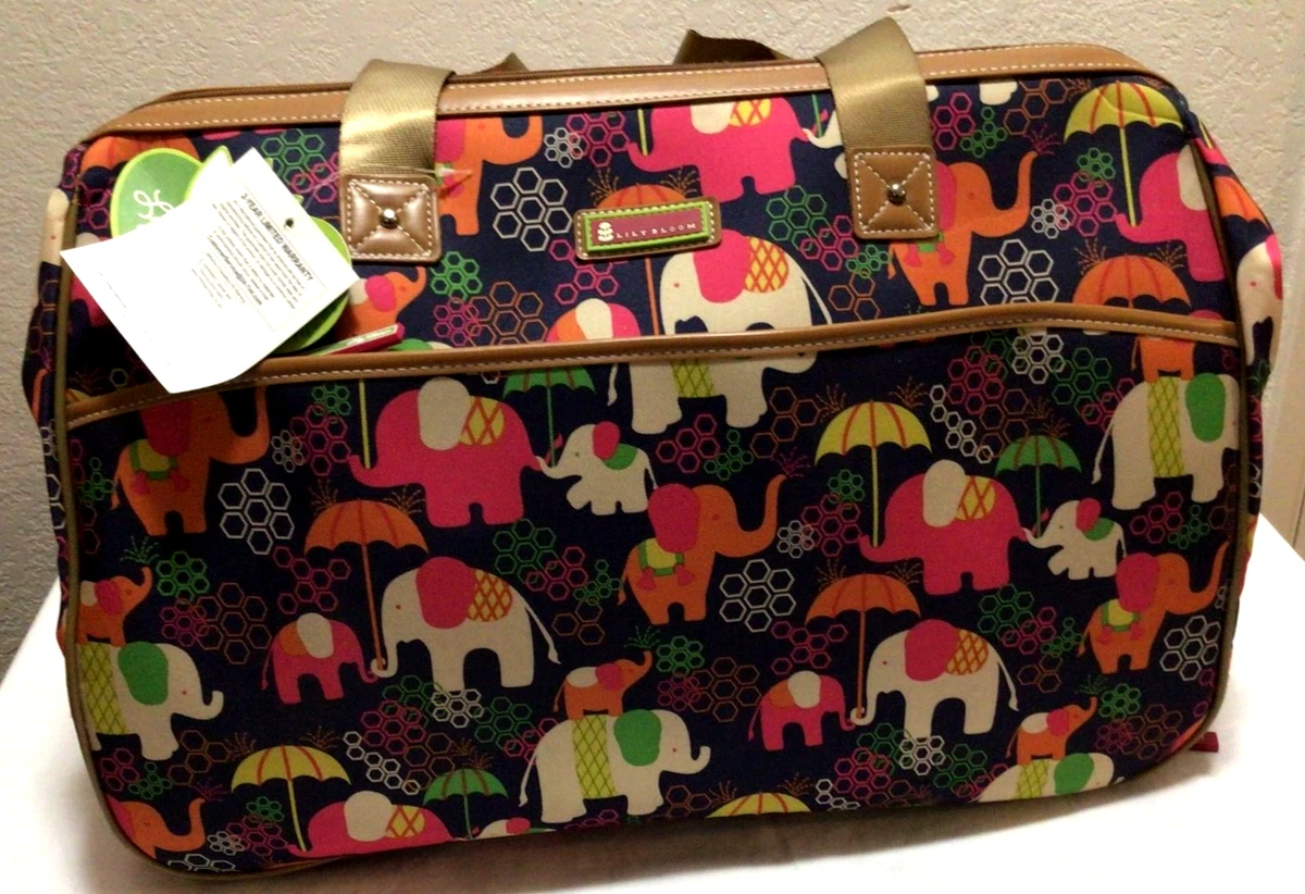Lily Bloom Luggage Suitcase Wheeled Duffel Carry On Bag 20