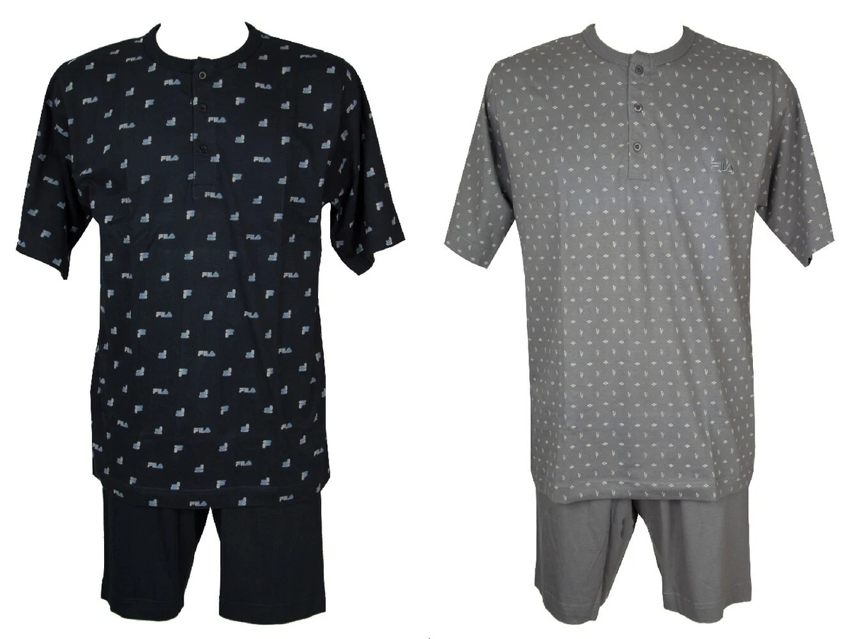 Pajamas man men cotton short sleeve seraphim neck FILA item 50121